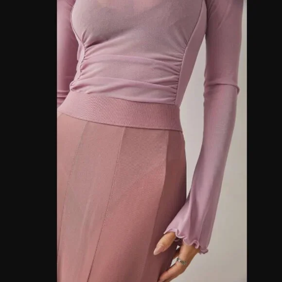 Sheer Tulle Maxi Skirt